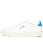 Autry Men's 01 Low Leather Sneakers in White/Blue
