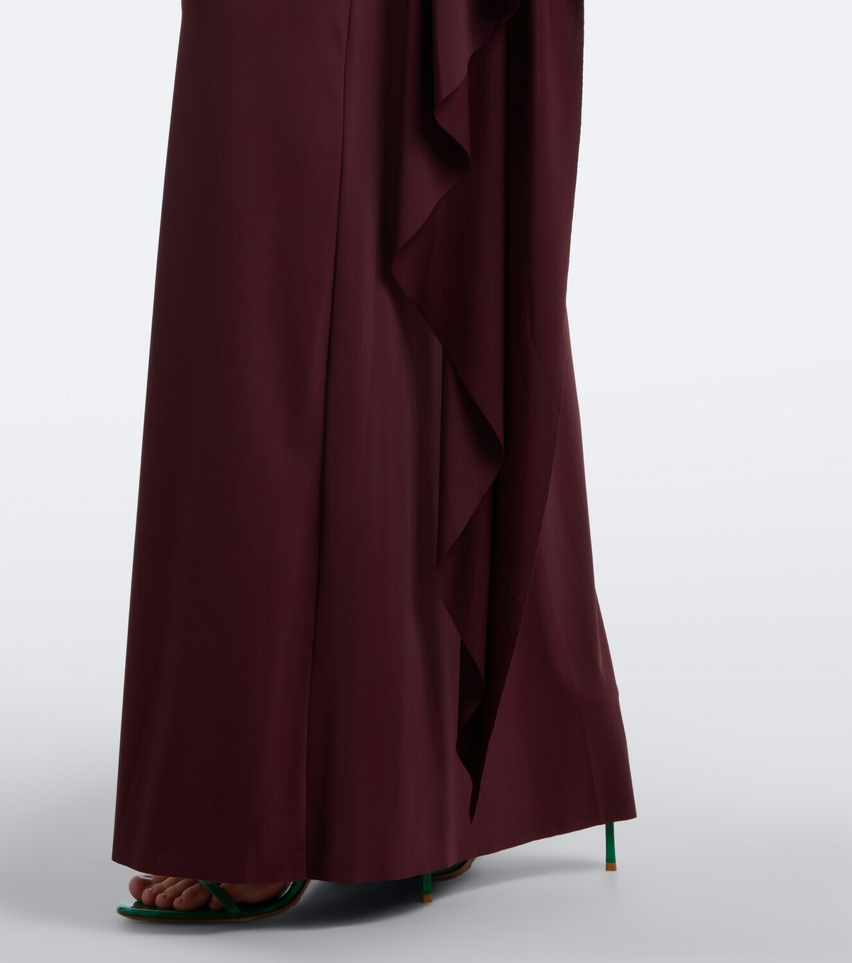 De La Vali Draped jersey gown