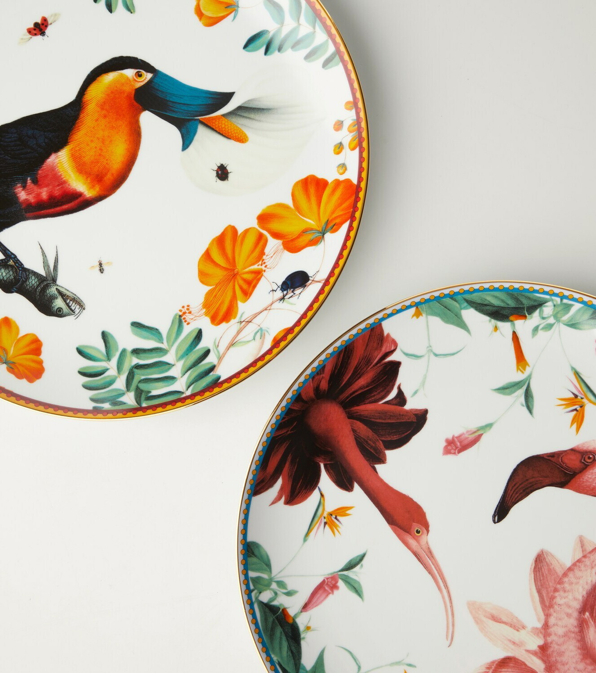 La DoubleJ Floroucan porcelain decorative plate
