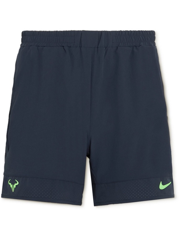 Photo: Nike Tennis - NikeCourt Rafa Perforated Dri-FIT Tennis Shorts - Blue