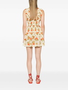 DÔEN Yellow Martha Floral-Print Mini Dress