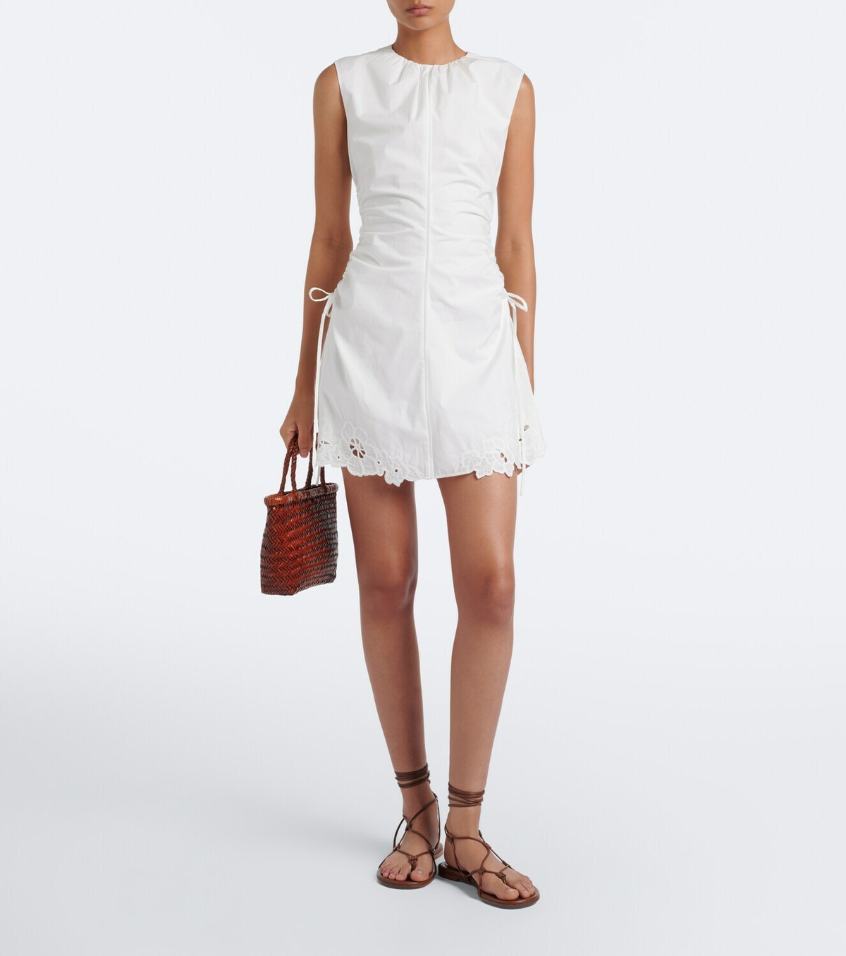 SIR Klara ruched cotton minidress