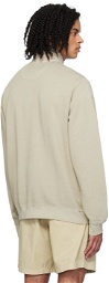 adidas Originals Beige Half-Zip Sweatshirt