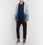 Blue Blue Japan - Reversible Printed Crepe de Chine and Jersey Jacket - Blue