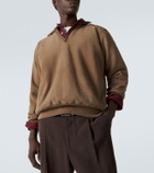 A.Presse Cotton fleece half-zip sweatshirt