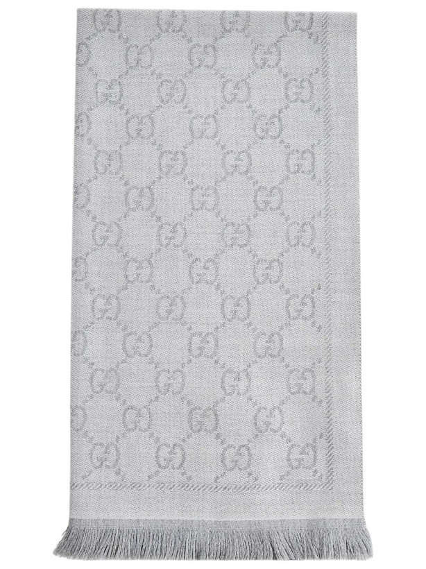 Photo: Gucci Gg Motif Wool Scarf