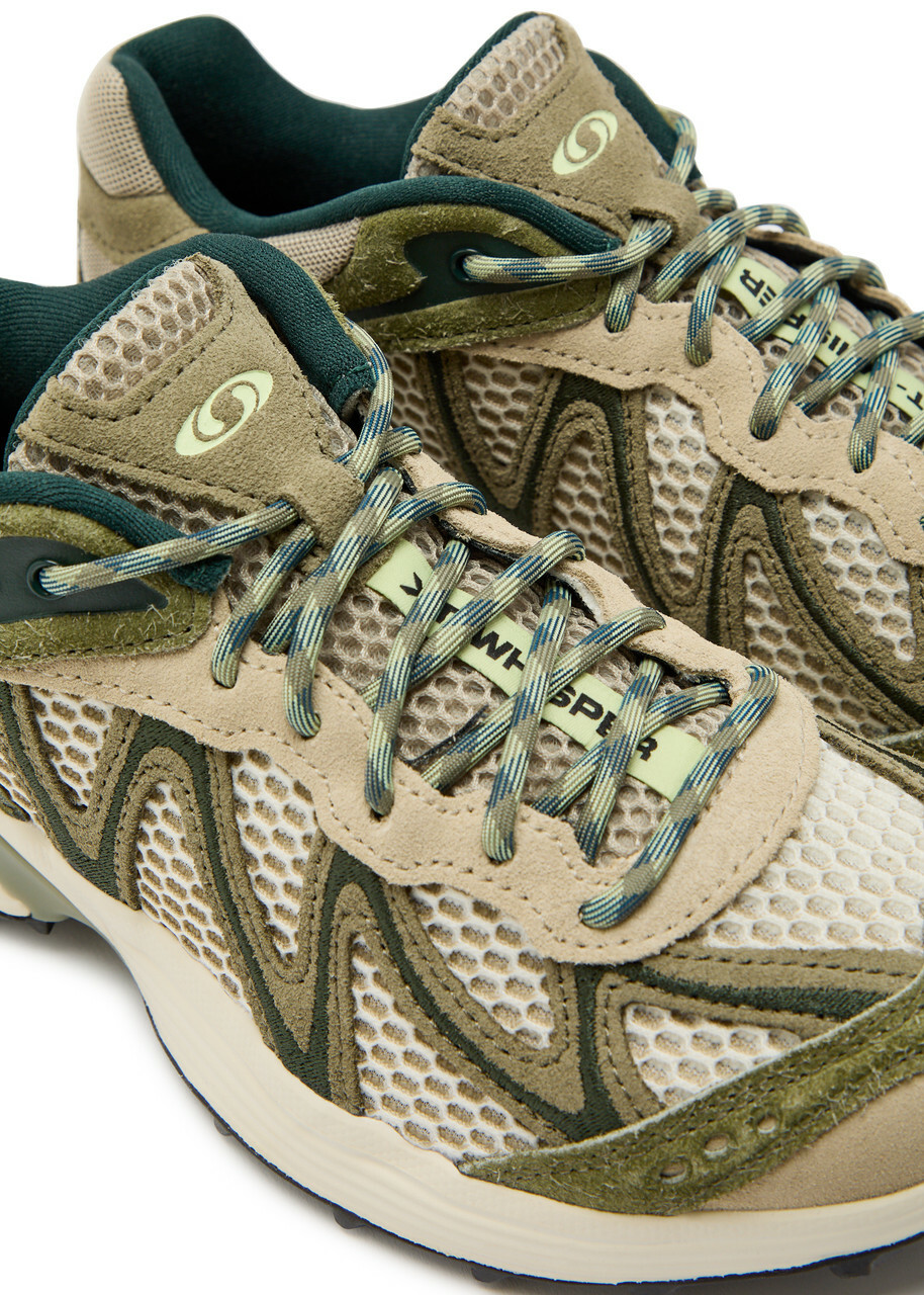 Salomon Xt-whisper Embroidery Panelled Mesh-knit Sneakers Green