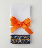 La DoubleJ Borboni Blue Large set of 2 linen napkins