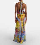 Camilla Embellished halterneck silk crêpe jumpsuit