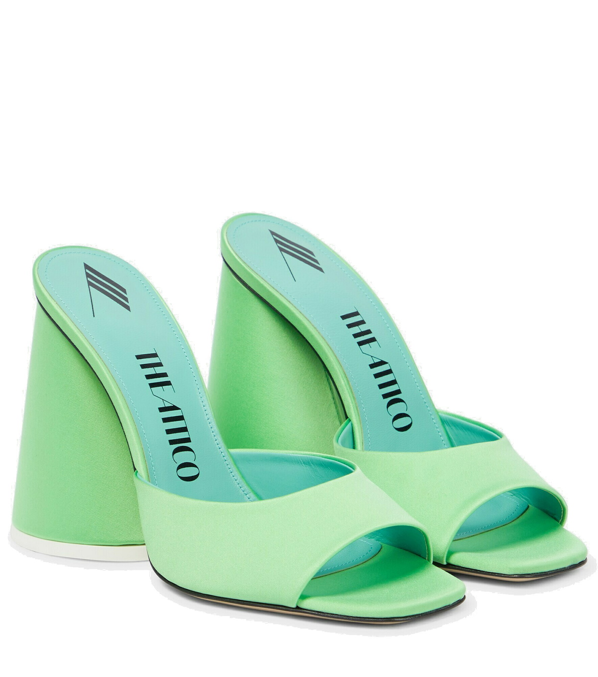 The Attico Bicolor Calfskin Mules