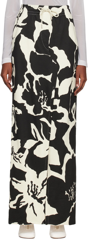 Photo: Dries Van Noten Off-White Printed Maxi Skirt