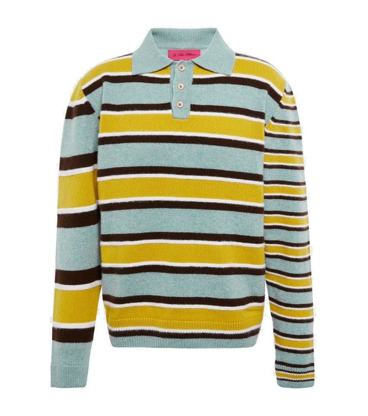 Photo: The Elder Statesman - Striped cashmere fleece polo sweater