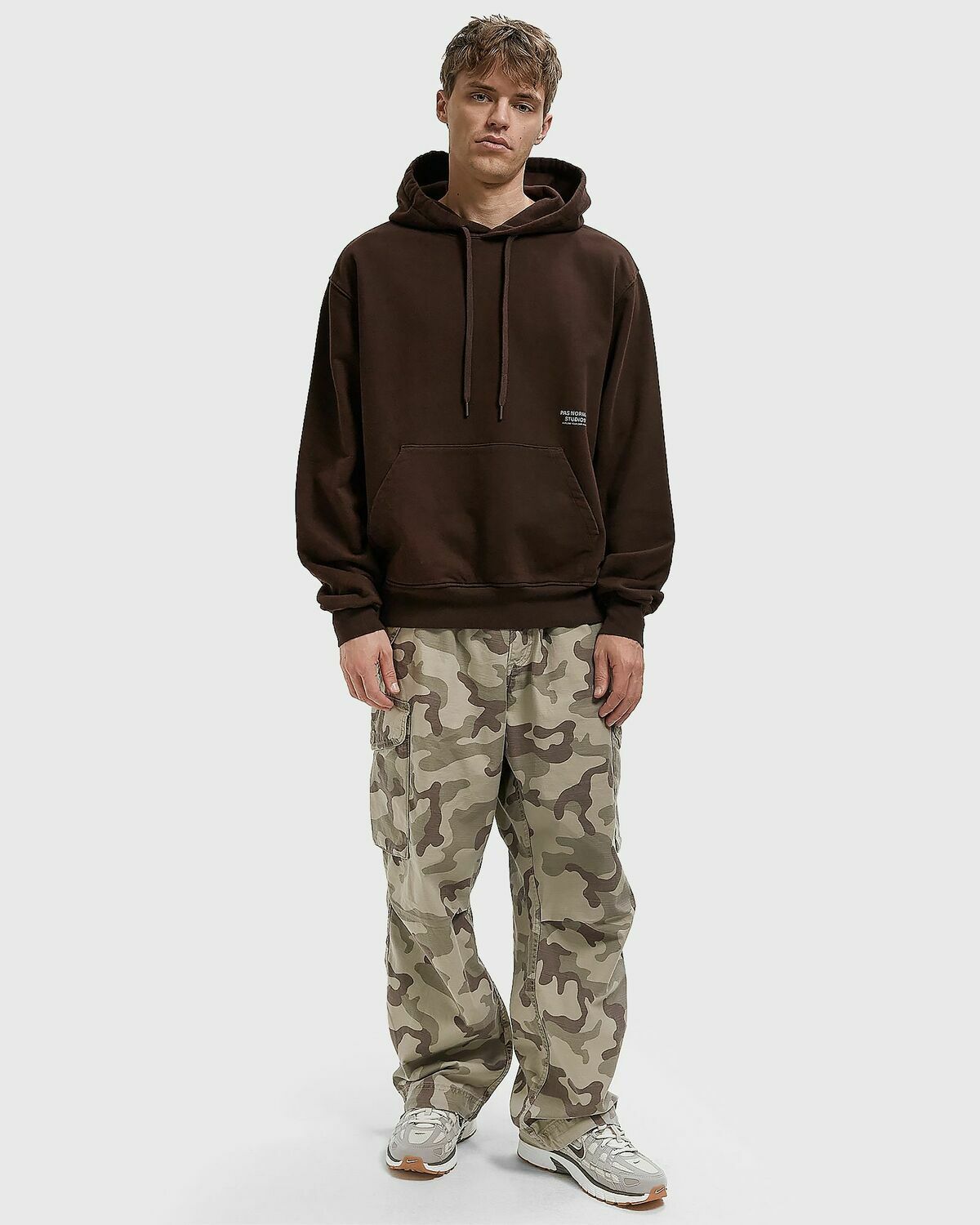 Pas Normal Studios Off-Race Hoodie Brown Mens Hoody