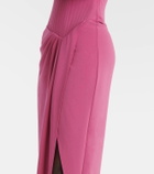 Alex Perry Draped crêpe corset gown