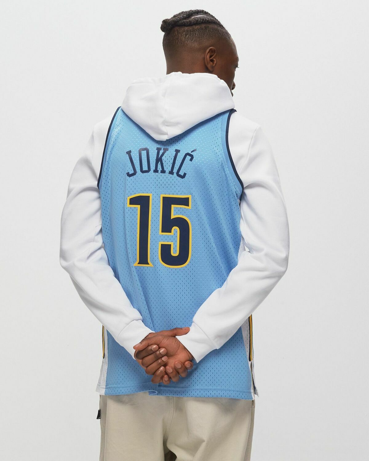Mitchell & Ness Nba Swingman Jersey Denver Nuggets Alternate 2016 17 Nikola Jokic #15 Blue Jerseys