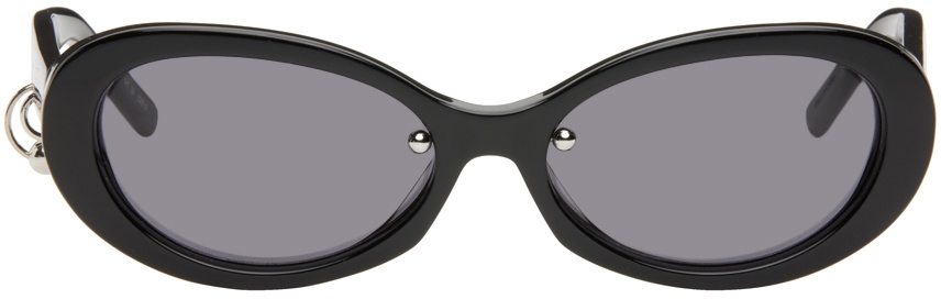 Justine Clenquet SSENSE Exclusive Black Drew Sunglasses Justine