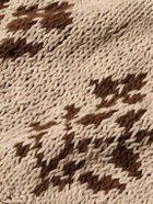 Kartik Research - Distressed Intarsia Kala Cotton Cardigan - Neutrals