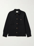 Folk - Patch Linen and Cotton-Blend Overshirt - Blue