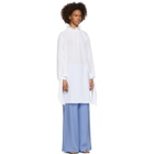 Pyer Moss White Funnel Neck Blouse