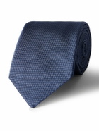 Paul Smith - 8cm Embroidered Silk and Linen-Blend Grenadine Tie