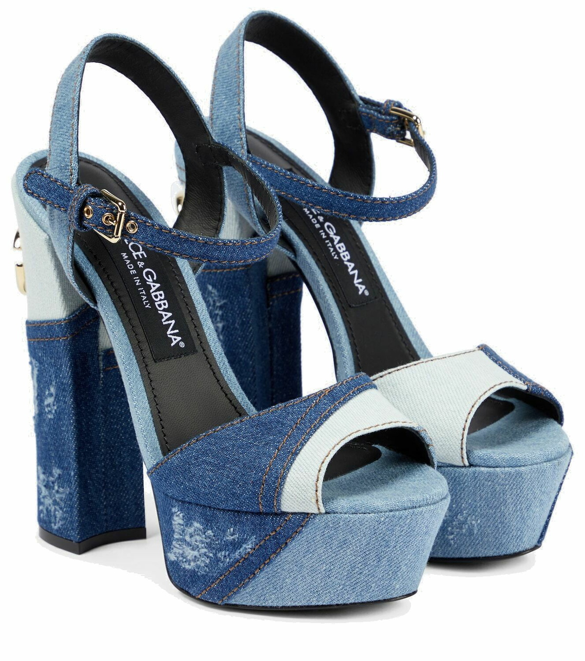 Dolce&Gabbana Keira denim platform sandals Dolce & Gabbana