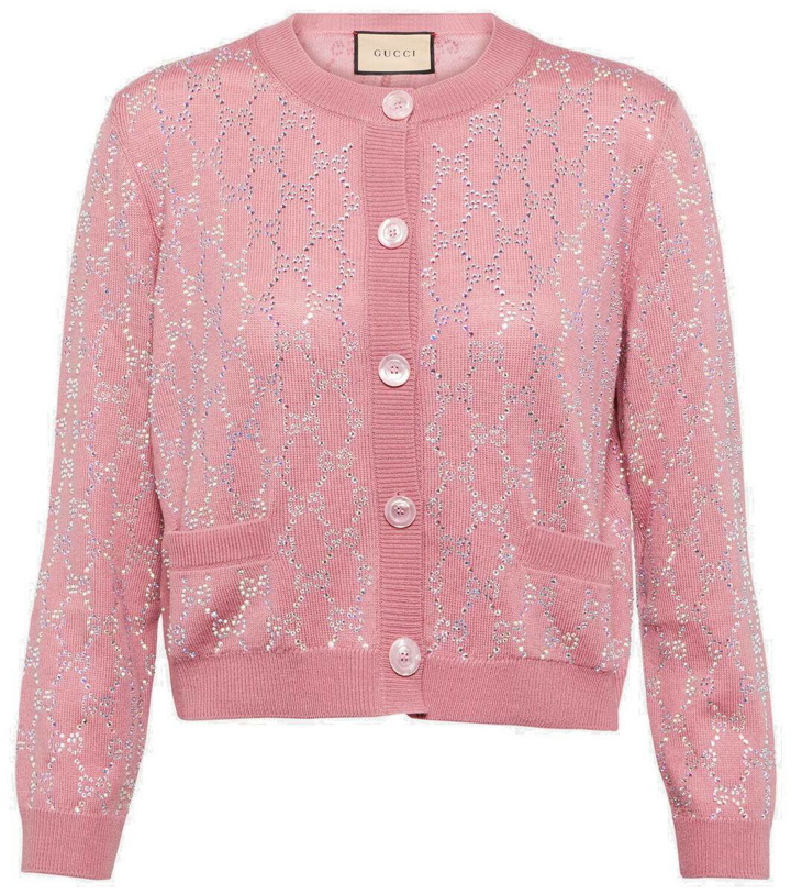 Photo: Gucci Double G embellished wool cardigan