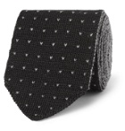Canali - 6cm Reversible Polka-Dot Wool-Jacquard Tie - Gray