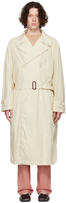Photo: Lemaire Beige Cotton Trench Coat
