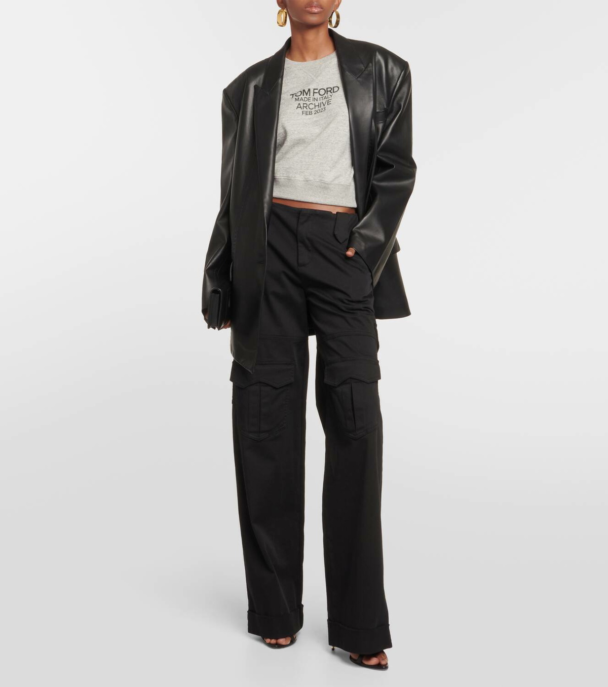 Tom Ford Logo cotton jersey sweatshirt
