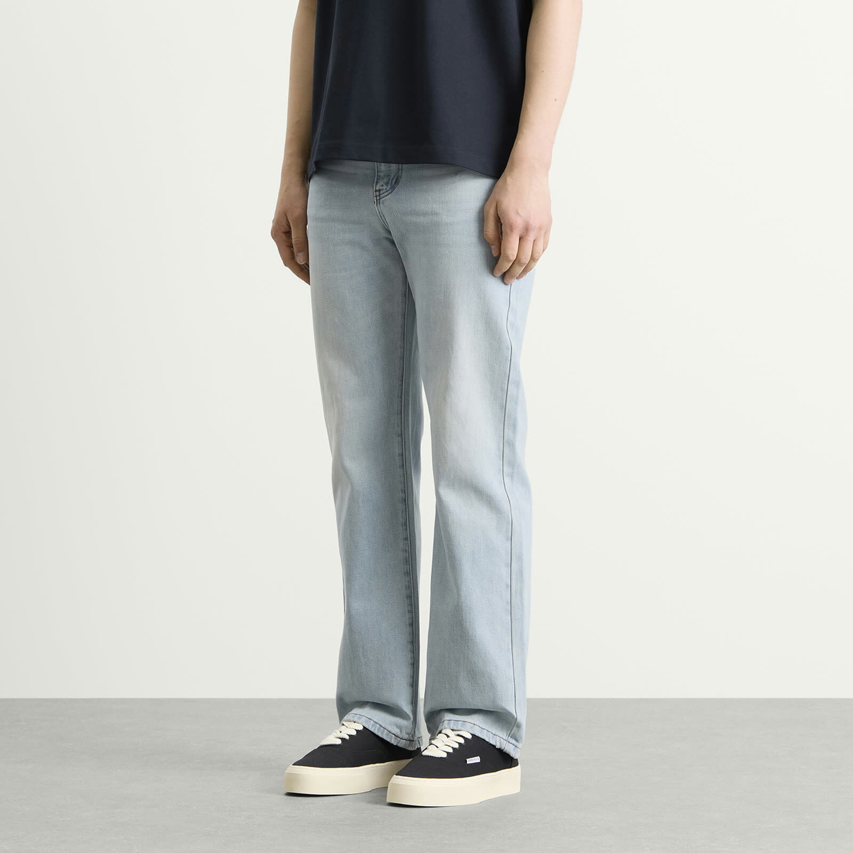 ANNIE HOOD Men's Hood Denim Jeans in Washed Blue