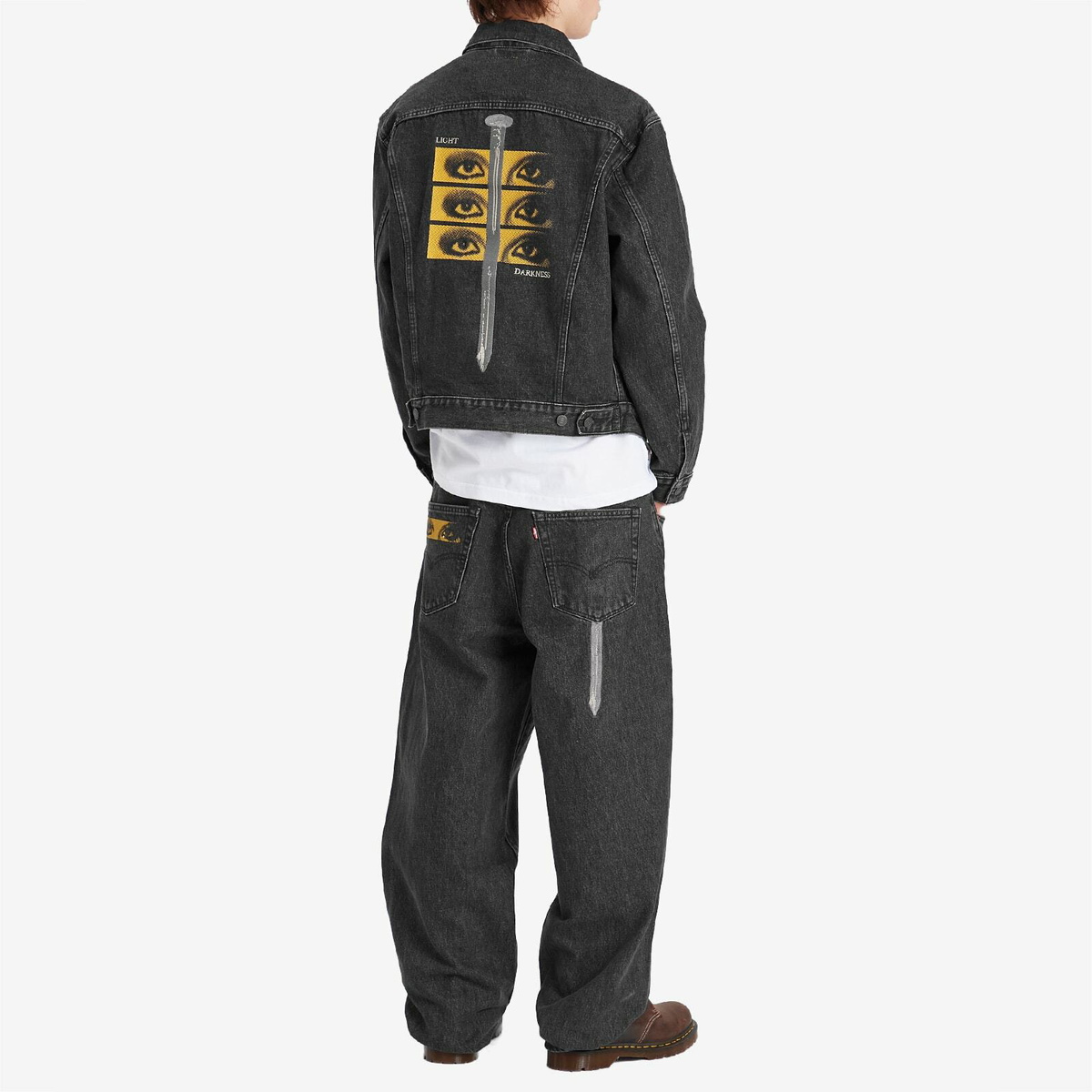 Levi's Men's Levis x Undercover Type 3 Trucker Jacket in Black
