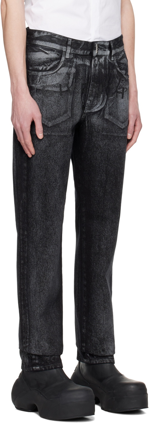 Givenchy Black Painted Jeans Givenchy