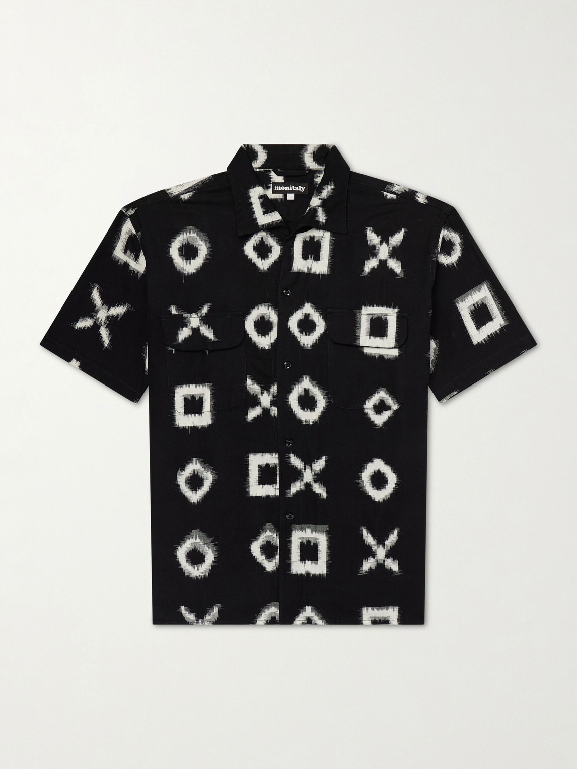 Monitaly - Milano Cotton-Jacquard Shirt - Black