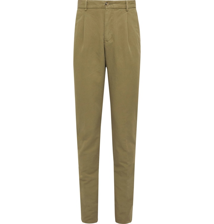 Photo: MAN 1924 - George Linen and Cotton-Blend Suit Trousers - Green