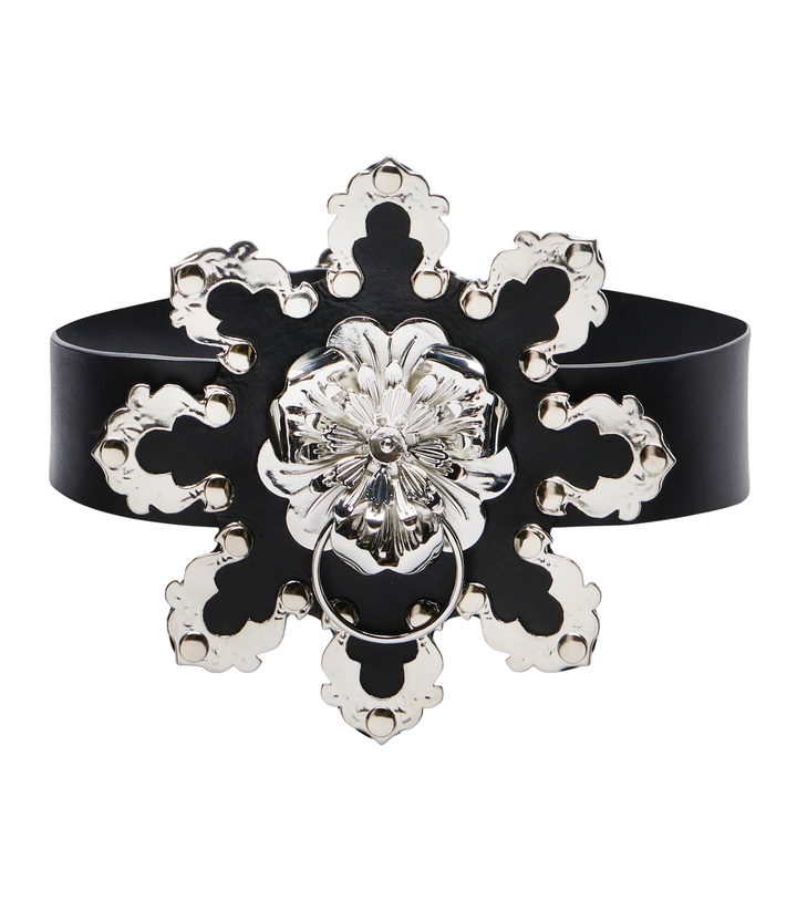 Photo: Blumarine Floral leather belt