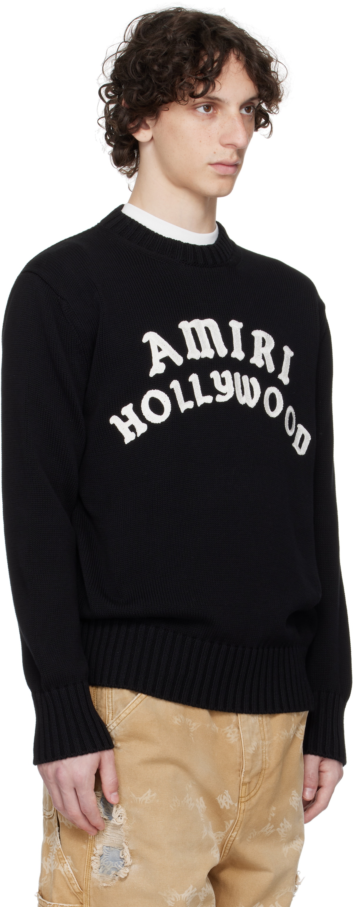 AMIRI Black 'Amiri Hollywood' Crew Sweater