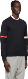 Thom Browne Navy Milano RWB Stripe Sweater