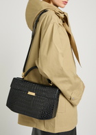 Toteme Crocodile-effect Leather top Handle bag - Black - One Size
