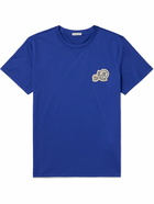 Moncler - Logo-Appliquéd Cotton-Jersey T-Shirt - Blue