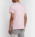 Thom Browne - Printed Cotton-Jersey T-Shirt - Pink