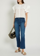 Frame Cape-effect Cotton Blouse White