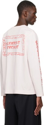 Simone Rocha Pink Pillowcase Logo Print Long Sleeve T-shirt