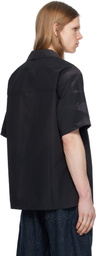 JiyongKim Black Sun-Bleached Tailored Collar Shirt