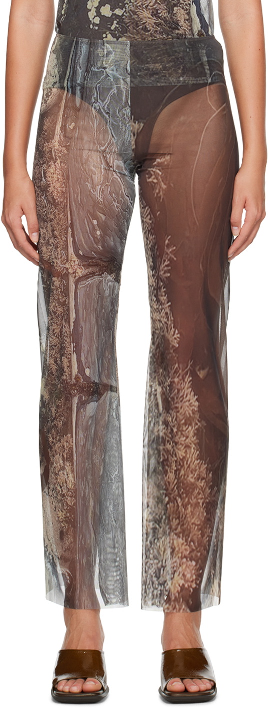ELLISS Brown Rock Pool Trousers