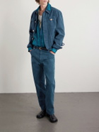 Versace - Straight-Leg Cotton-Canvas Trousers - Blue