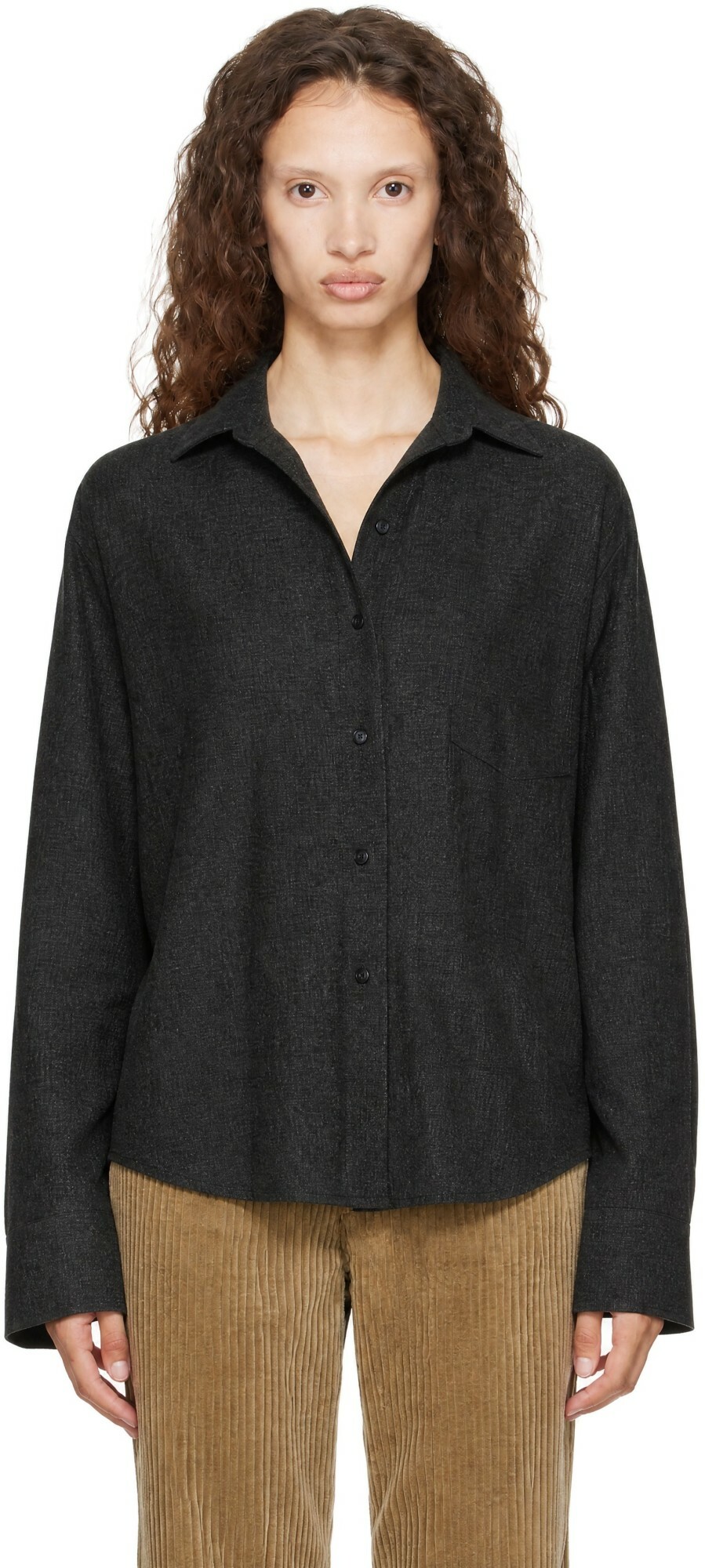AGOLDE Gray Aris Wool Shirt