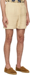 HARAGO Off-White Drawstring Shorts