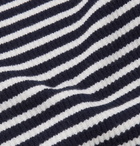 Mr P. - Striped Virgin Wool Rollneck Sweater - Blue