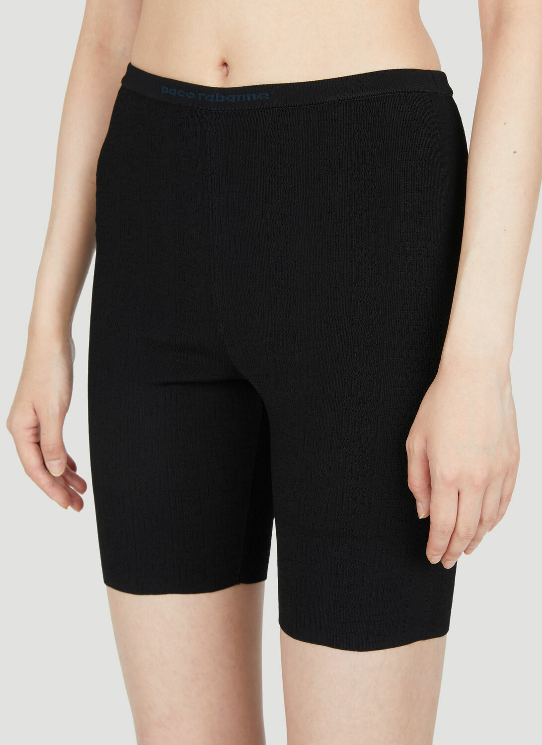 Rabanne Embroidered Logo Cycling Shorts