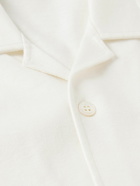 Loro Piana - Banyan Camp-Collar Striped Piqué Polo Shirt - White